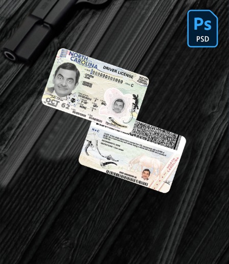 USA North Carolina driving license 2024-present PSD